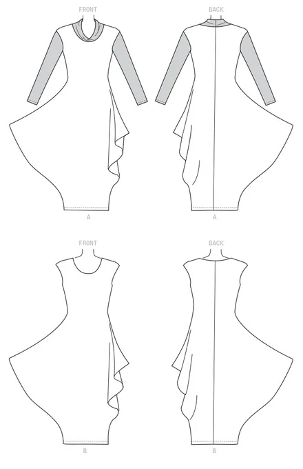 Patron couture femme, patron de robe drapée, Vogue 1552 – Image 6
