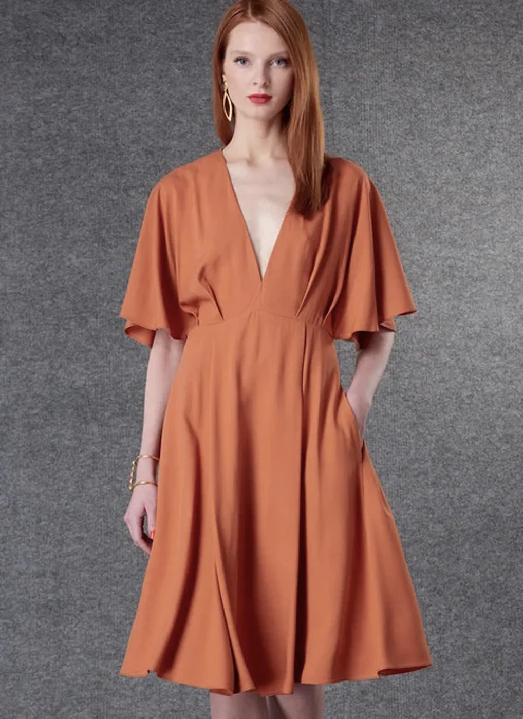 Patron couture femme, patron de robe ample Vogue 1801 – Image 3