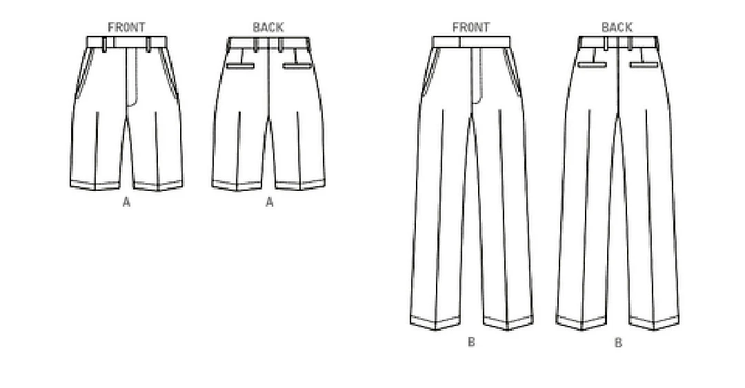 Patron short et pantalon Vogue 1896, Patron couture homme – Image 6