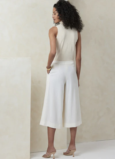 Patron couture femme, patron pantalons à jambes larges, Vogue 2094 – Image 3