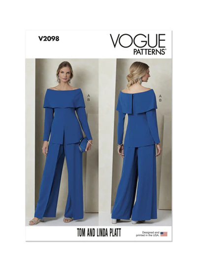 Patron patron de haut et pantalon femme, Vogue 2098 – Image 6