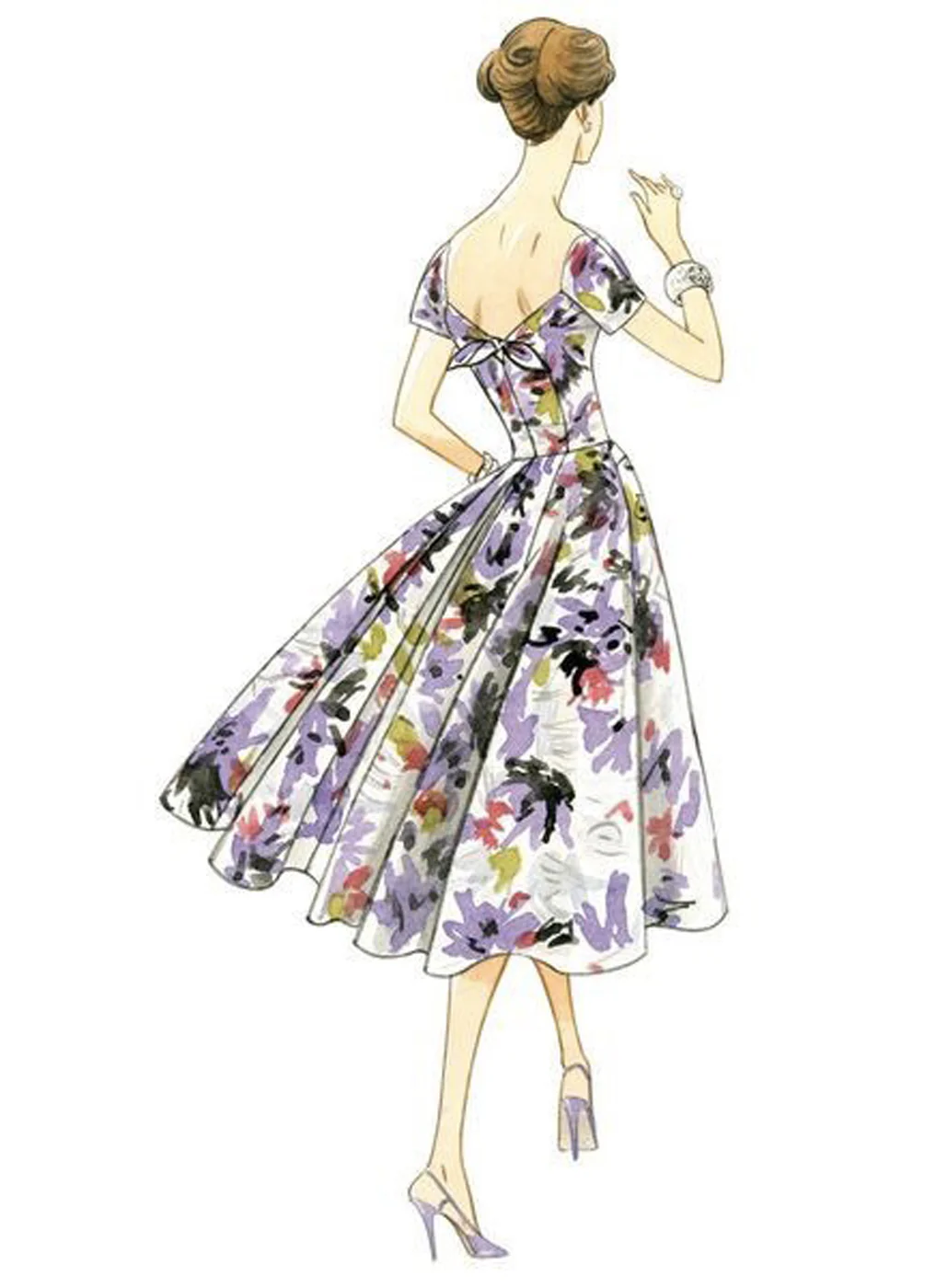 Patron couture femme, patron de robe vintage Vogue 1084 – Image 6